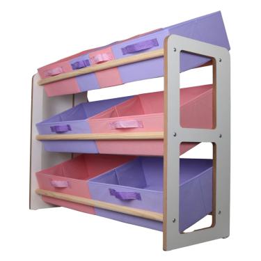 Imagem de Organizador De Brinquedo Prateleira Infantil Rosa Lilas