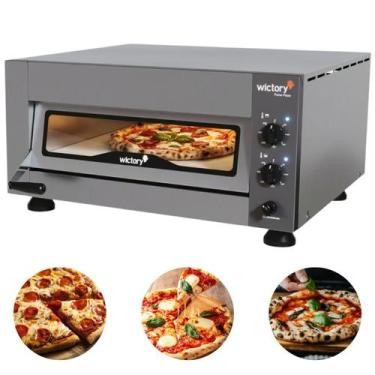 Imagem de Forno Pizza Elétrico Profissional 50cm Pedra Refratária WP50 Wictory, 