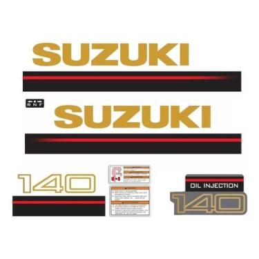 Imagem de Kit Adesivos Capô Motor Popa compatível Suzuki 140HP 1997 - SPTS