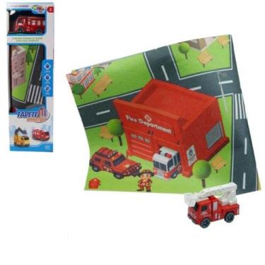 Imagem de Tapete infantil divertido pista de corrida hot whells cidade com carri