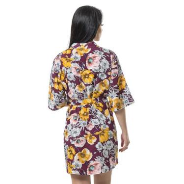 Imagem de Saída de Praia Floral Kaftan Bali - Pimenta Rosada, P