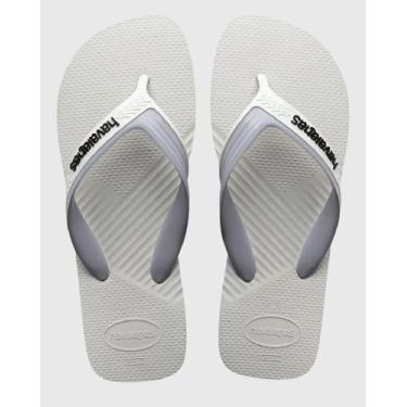 Imagem de Chinelo Havaianas Dual Fc - Branco/Cinza Gelo, 37/38, Branco, ^Masculi
