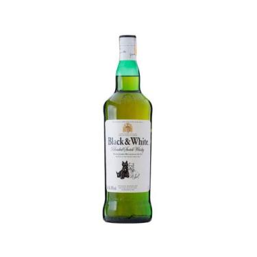 Imagem de Whisky Black & White Blended Escocês 1L, 1L