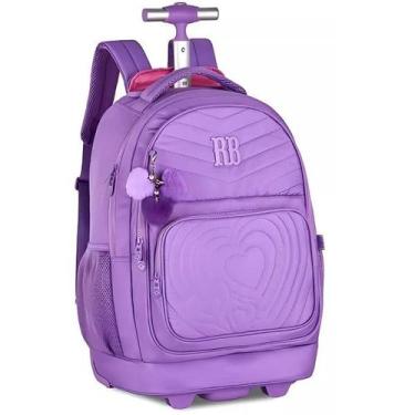 Imagem de Mochila Escolar de Rodinhas Rebecca Bonbon RB24673 Lilas