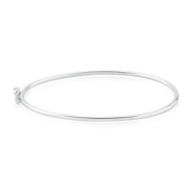 Imagem de Bracelete aro liso banhado a ródio - Mezzare 