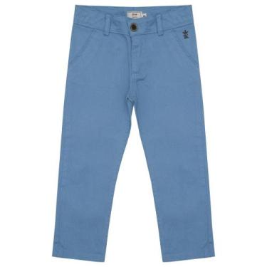Imagem de Calça Infantil Look Jeans Alfaiataria Collor, Azul, GG