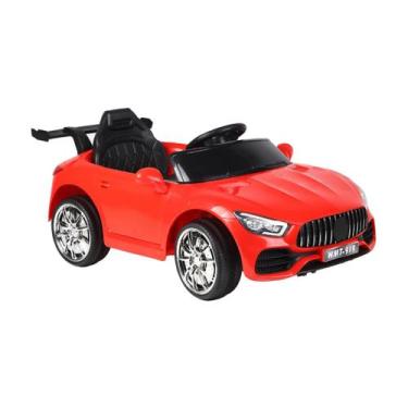 Imagem de Carrinho Elétrico Infantil 12V Vermelho Controle 2em1 Buzina  - Toys P