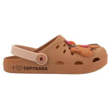 Imagem de Babuche Infantil Capivara Hype Grendene Kids 23455, Marrom, 31