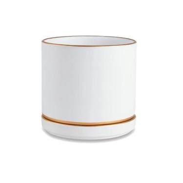 Imagem de Cachepot vaso enfeite decorativo em ceramica grande c/ prato - Casa He