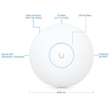 Imagem de Acess Point Ubiquiti U7-Pro Tri-Band 2.4GHz (Até 688 Mbps) / 5GHz (Até