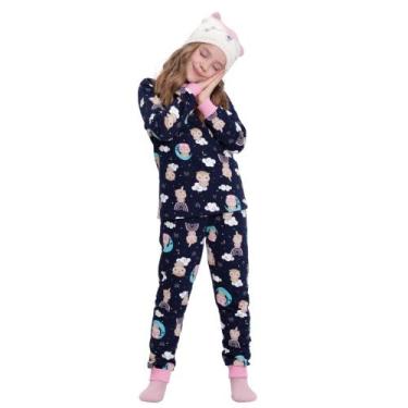 Imagem de Pijama Moletom Felpado Estampa coruja marinho - Alakazoo, 4