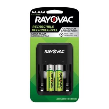Imagem de Carregador de Pilhas Rayovac Sm-4 Usb para Aa e Aaa Nimh com Desligamento Automático e Indicador Led