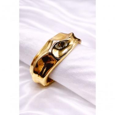 Imagem de Bracelete Feminino 13000C em Liga Metálica 6cm X 5cm Dourado Largo Moderno Elegante