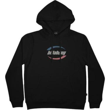 Imagem de Moletom Billabong Canguru Walled WT23 Masculino Preto, Preto, M