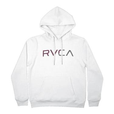 Imagem de Moletom RVCA Canguru Scanner WT23 Masculino Branco, Branco, P