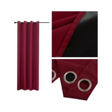 Imagem de Cortinas Blackout 100% Opacas Leves Com Ilhós Para Quarto, Sala De Est