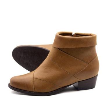 Imagem de Bota Duna Cano Baixo em Couro Senna Tan - 4637ST - Andacco, Laranja, 3