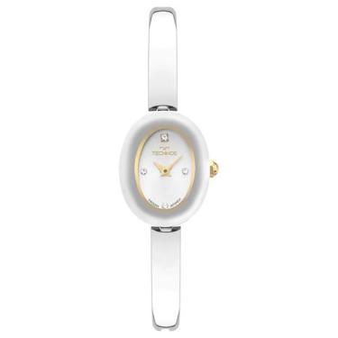Imagem de Relógio Feminino Technos 5Y20M  Oval Bracelete Mini Cor:Prateado, Prat