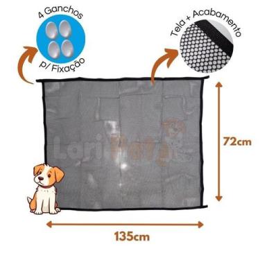 Imagem de Cerca para cachorros - Tela divisória para portas TAMANHO:M/G - 72cm X