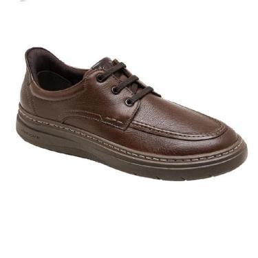 Imagem de Sapato democrata grid calce facil ref 240002 masculino, Marrom, 42