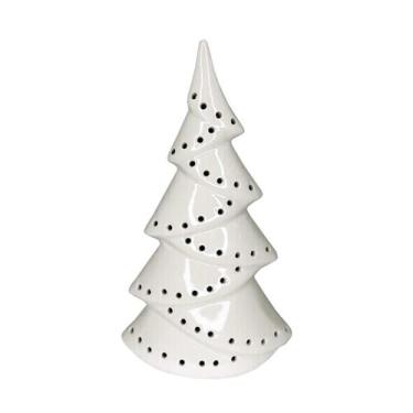Imagem de Arvore de Natal em Cerâmica Grande com Led Branca 13x7x23cm - Grillo
