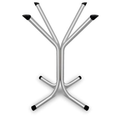 Imagem de Base de Mesa de Jantar Veneza para Tampos até 80cm - Genus - VI, Prata