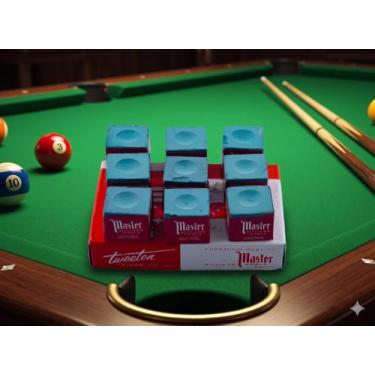 Imagem de Giz Master Azul Bilhar Sinuca Premium 9 pedras