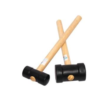 Imagem de Martelo de PVC tipo Borracha Preta Brasipla, 60mm