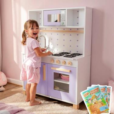 Imagem de Cozinha Infantil com Pia Fogão e Microondas - Eita Casa Perfeita, Lilá