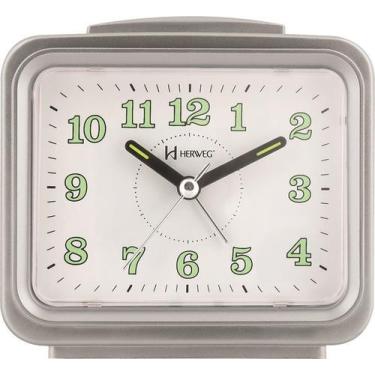 Imagem de Despertador Quartz Prata Herweg 2588
