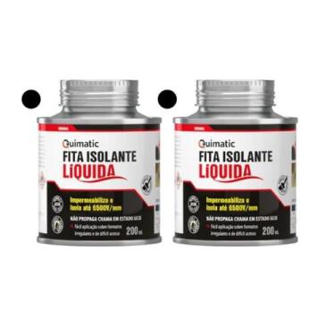 Imagem de Kit 2 fita isolante líquida quimatic 200ml preta bd1 tapmatic