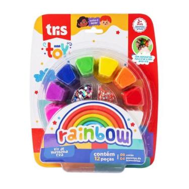 Imagem de Kit Massinha de EVA Tris Toy Rainbow C/12 peças