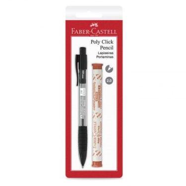 Imagem de Lapiseira 2.0mm Poly Click Preta SM/20CPP233798 com 1 unidade - Faber-
