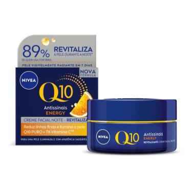 Imagem de Creme Facial Antissinais Energy Noite Q10 50g - Nivea