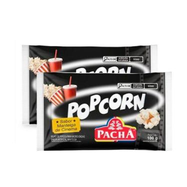 Imagem de Kit 2 Pipoca para Microondas Pop Corn Pachá Sabor Manteiga de Cinema 1