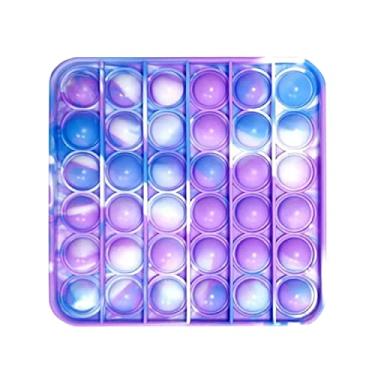 Imagem de Pop It Brinquedos pais-filhos para Colorido adultos e crianças - Brinquedo Sensorial Anti Stress e Ansiedade (Quadrado roxo)