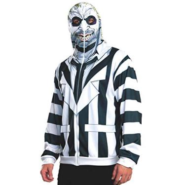 Imagem de Rubie's Fantasia masculina Beetlejuice com capuz para adultos, Multicor, P