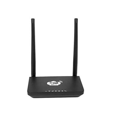 Imagem de Switch de rede LAN,Roteador 4G LTE WiFi Roteador sem fio de alta velocidade 300 Mbps com slot para cartão SIM 2 antenas externas pretas (versão americana)