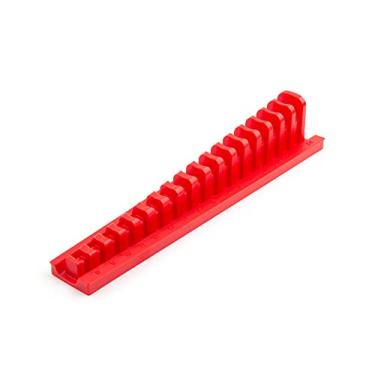 Imagem de TEKTON Rack organizador de chave de pé de galinha de 17 ferramentas de 3/8 polegadas, vermelho (8-24 mm) | ORG26217