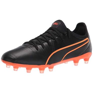 Imagem de PUMA Tênis unissex King Pro Fg, Puma preto - laranja choque, 14.5 Women/13 Men