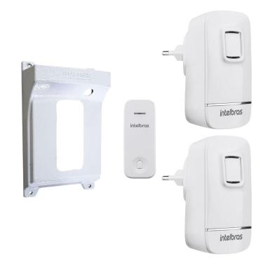 Imagem de Campainha Sem Fio Volume Ajustavel Protetor 2 Pontos Interno