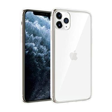 Imagem de BECIKOO Capa transparente para iPhone 11 Pro, Capa para iPhone 11 Pro Slim Fit Hybrid camada dupla macia TPU para-choque rígido acrílico traseira resistente capa de proteção para iPhone