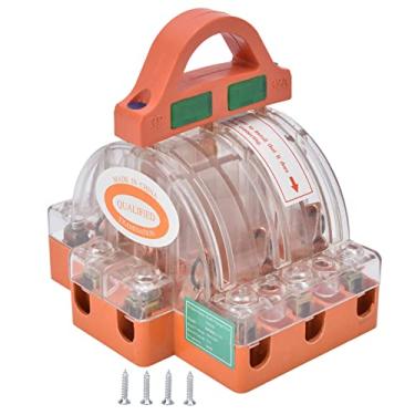 Imagem de Interruptor de faca de 3 p¨®los com indicador de LED,interruptor de faca de cobre AC 380V 32A Shell transparente interruptor de faca de desconex?o de dois lances para eletrodom¨¦sticos, Interrupto