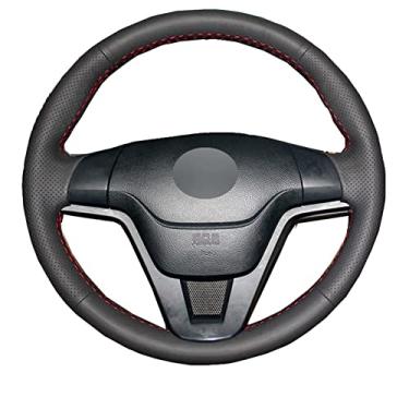 Imagem de JEZOE Capa de volante costurada à mão em couro, para Honda CR-V CRV 2007-2011 2008 2009 2010 Acessórios interiores automotivos