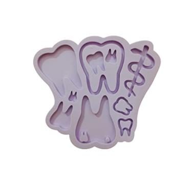 Imagem de Confeitaria dos Moldes, R222 Molde de silicone dente diversos chaveiro resina
