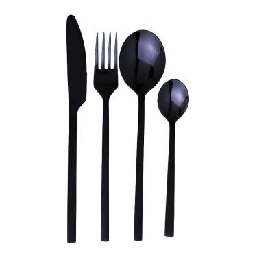 Imagem de Faqueiro Duo Oslo Preto com 16 Peças - A/CASA