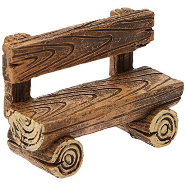 Imagem de Darice Banco de jardim de fadas simples de resina tipo tronco (30023582)