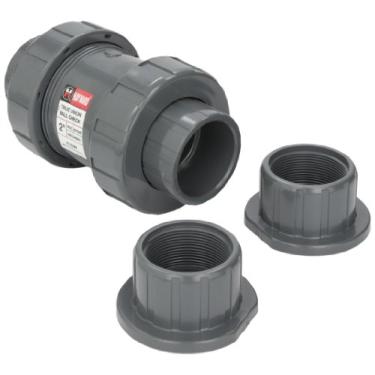 Imagem de Hayward TC10200STE Série PVC TC 6 cm Válvula de verificação True Union com vedações EPDM e conexão de soquete/extremidade rosqueada