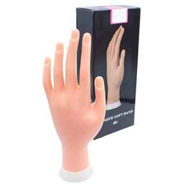 Imagem de Mão de Treino para Manicure Unhas de gel Acrigel Fibra Porcelana, Arte Sedução
