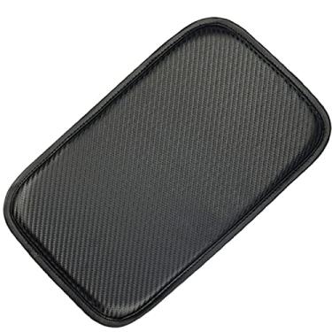 Imagem de Forala Auto console central almofada de couro PU carro apoio de braço caixa protetor universal ajuste, B-Black-Carbon
